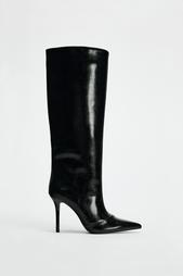 WIDE LEG HEELED BOOTS