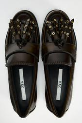 LOAFERS WITH STUDDED TASSELS