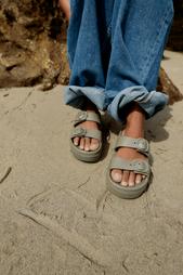 RUBBERISED SPORTY STRAPPY SANDALS