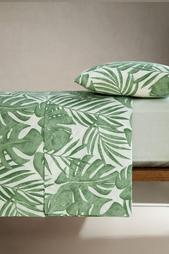 TROPICAL LEAVES PRINT DUVET COVER