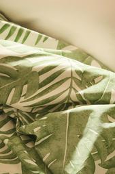 TROPICAL LEAVES PRINT DUVET COVER