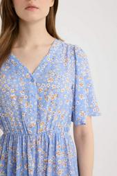 Yeni Sezon Regular Fit V Yaka Kısa Kollu Midi Elbi